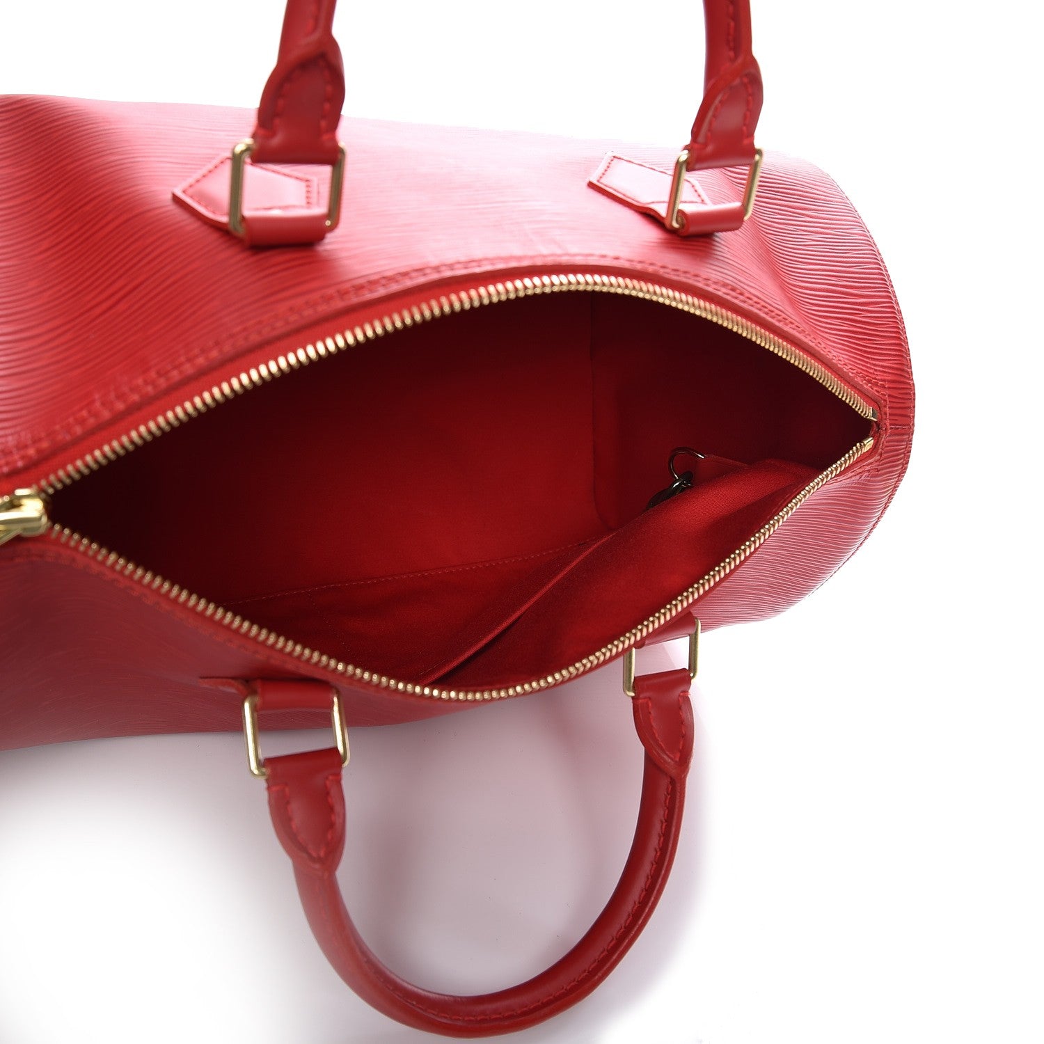 Louis Vuitton Epi Speedy 30 Castillan Red 5 of 7