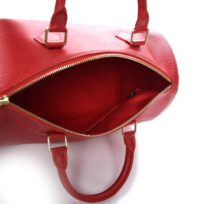 Louis Vuitton Epi Speedy 30 Castillan Red 5 of 7