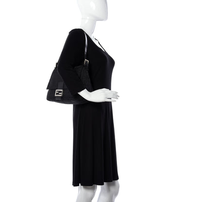 Fendi Zucchino Mama Baguette Black 2 of 10