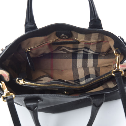 Burberry Smooth Calfskin Medium Banner Tote Black 6 of 19