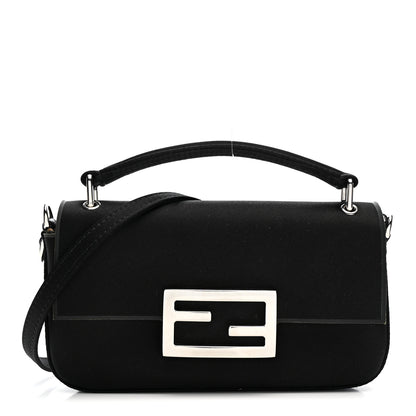 Fendi Silk Satin Phone Baguette Black 1 of 16
