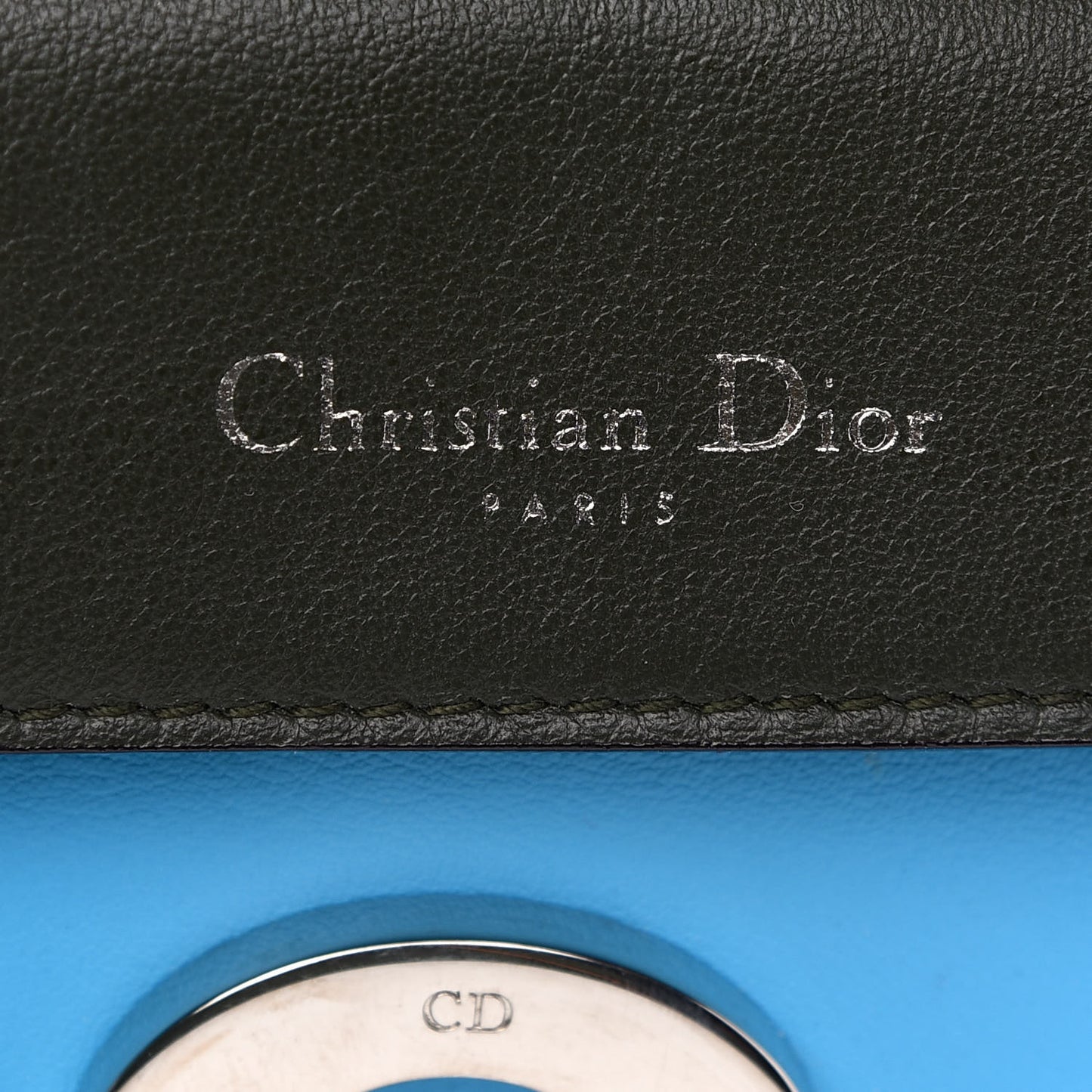 Smooth Calfskin Small Be Dior Flap Blue
