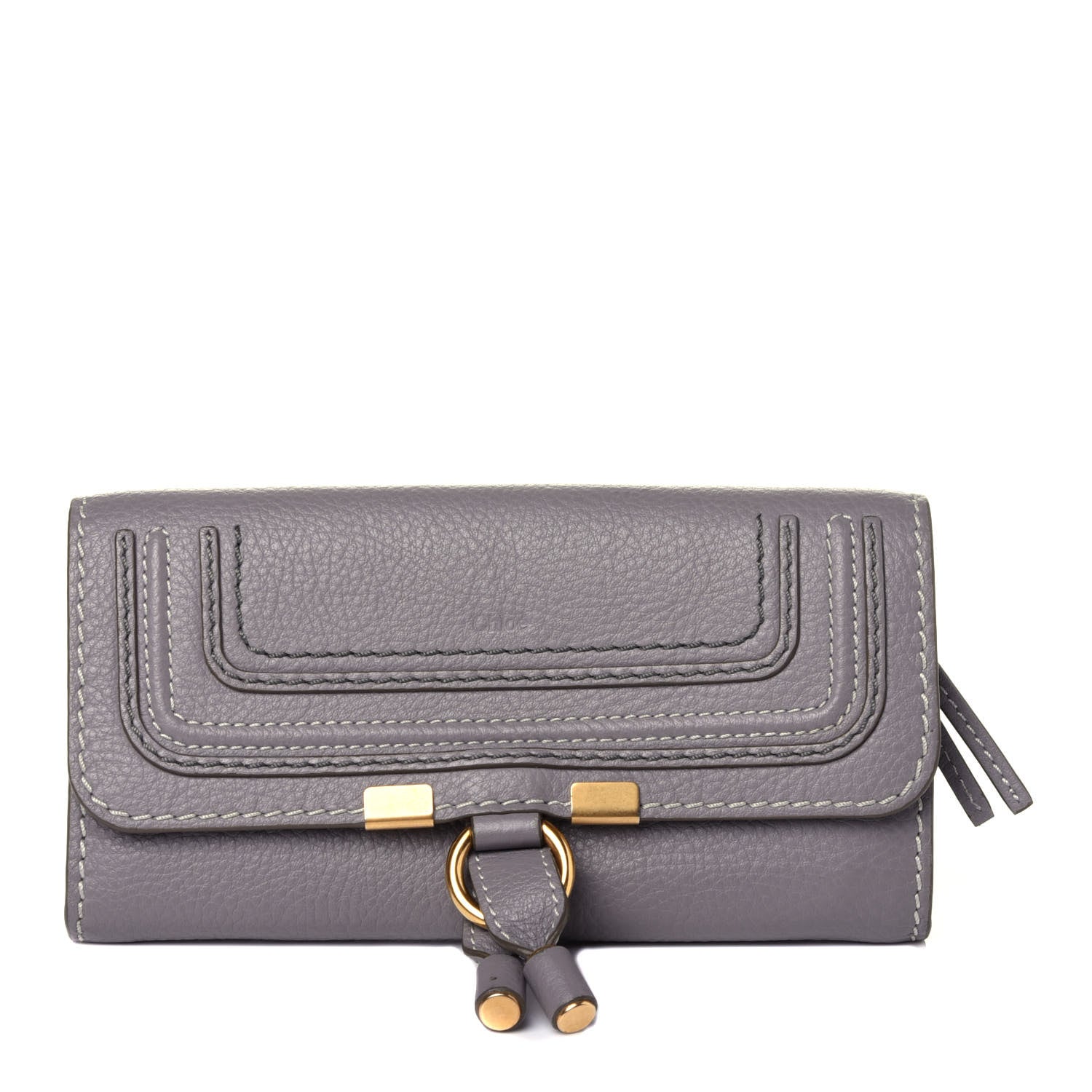 Chloe Calfskin Marcie Continental Flap Wallet Cashmere Grey 1 of 10