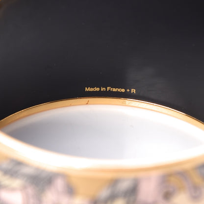 Hermes Enamel Printed Della Cavalleria Extra Wide Bracelet 62 Gold 5 of 5