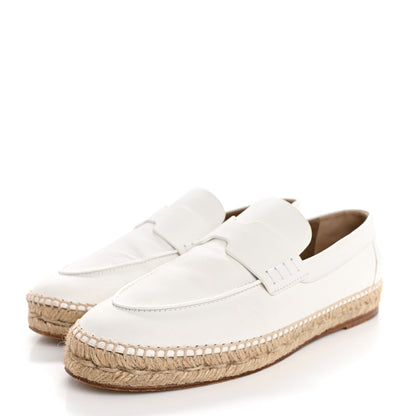Hermes Calfskin Womens Trip Espadrilles 39 White 4 of 14
