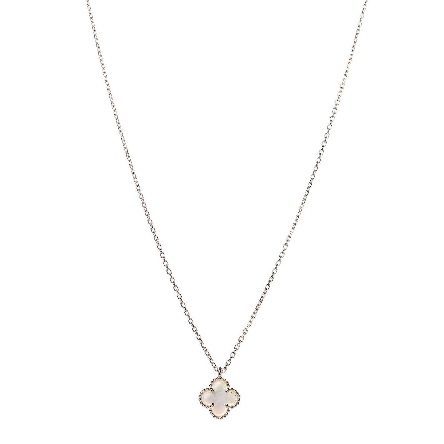 18K Yellow Gold Mother of Pearl Sweet Alhambra Pendant Necklace