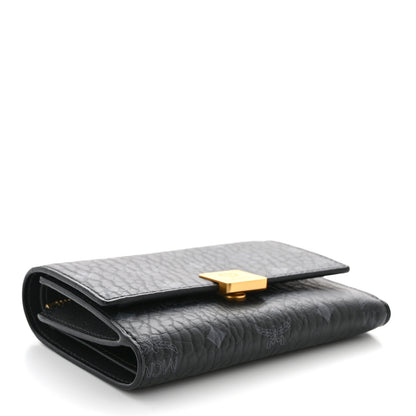 MCM Visetos Small Aren Trifold Wallet Black 4 of 9