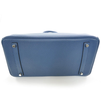 Hermes Taurillon Clemence Birkin 35 Bleu Thalassa NEW 4 of 11