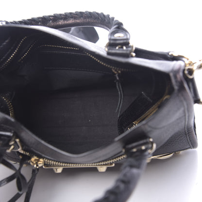 Balenciaga Chevre Gold Metallic Edge Hardware Mini City Black 5 of 10