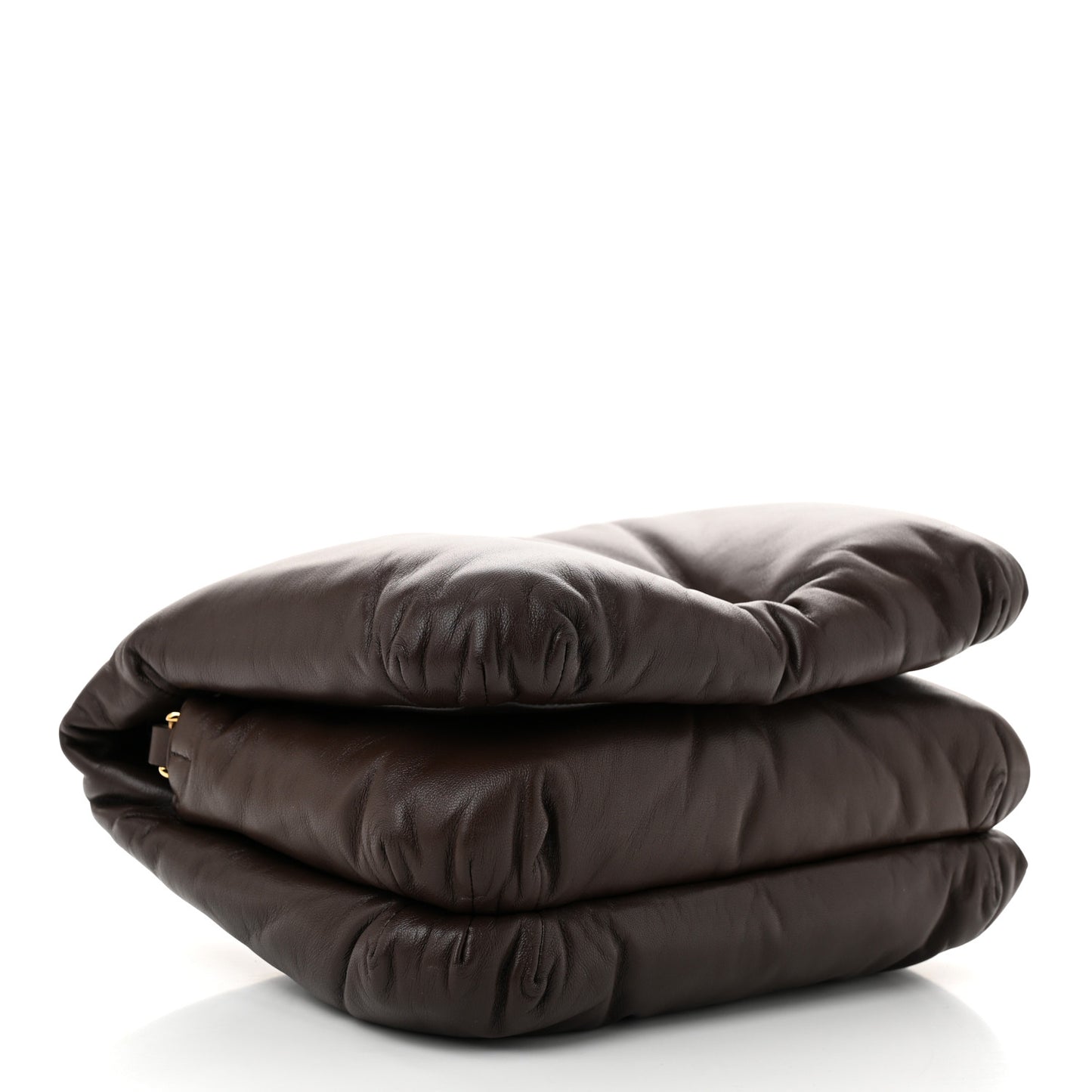 Lambskin Goya Puffer Bag Dark Chocolate