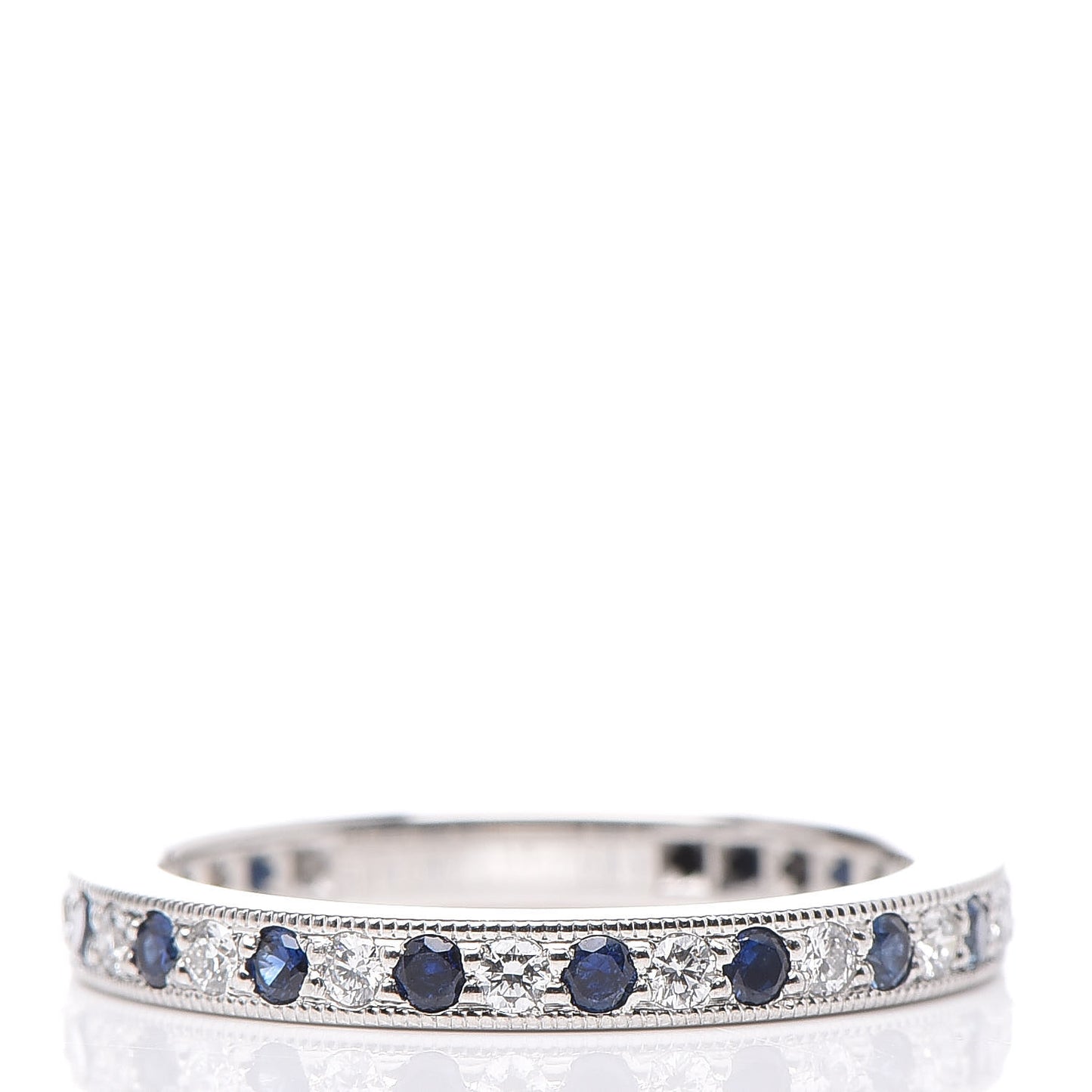 Platinum Diamond Blue Sapphire Legacy Ring 47 4