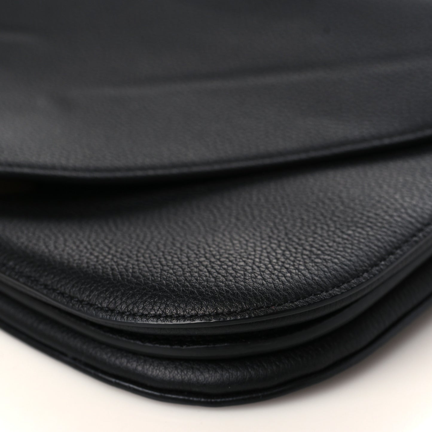 Calfskin Mount Envelope Bag Black