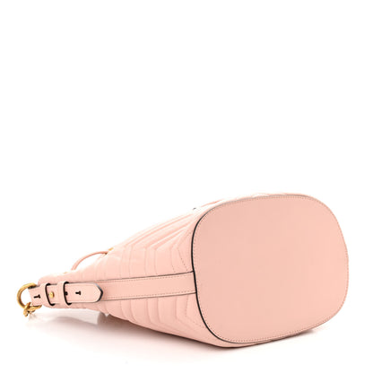 Gucci Calfskin Matelasse Sylvie Web GG Marmont Bucket Bag Perfect Pink 4 of 10