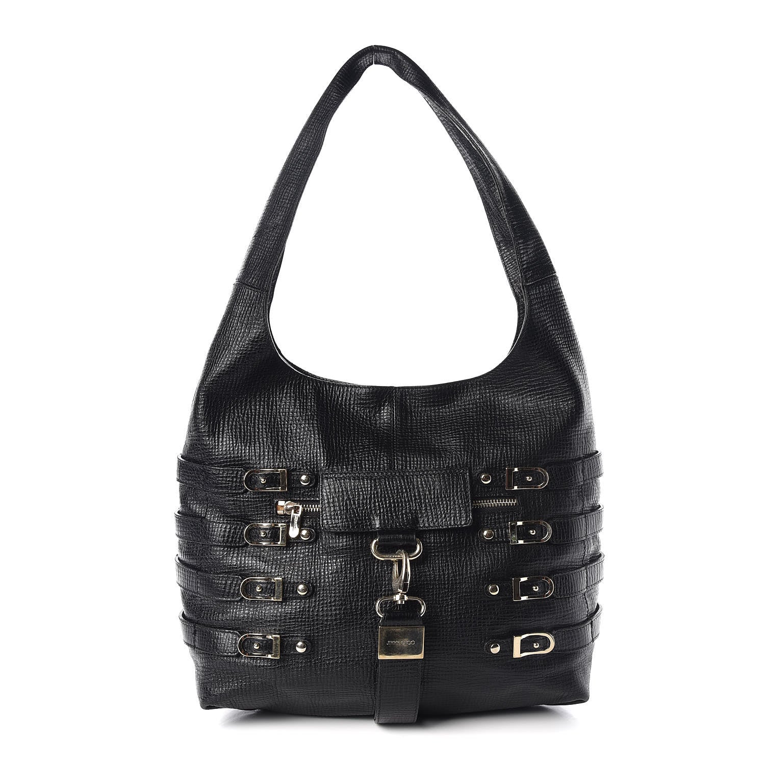 Jimmy Choo Calfskin Bardia Hobo Black 1 of 10