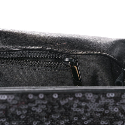 Chanel Sequin Lambskin Jumbo Moonlight on Water Flap Black 14 of 14