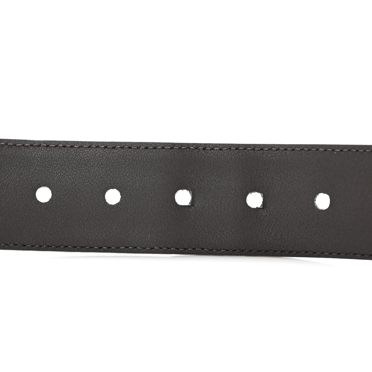 Gucci Monogram Dollar Calfskin 40mm Belt 85 34 Beige Ebony Testa di Moro 6 of 6