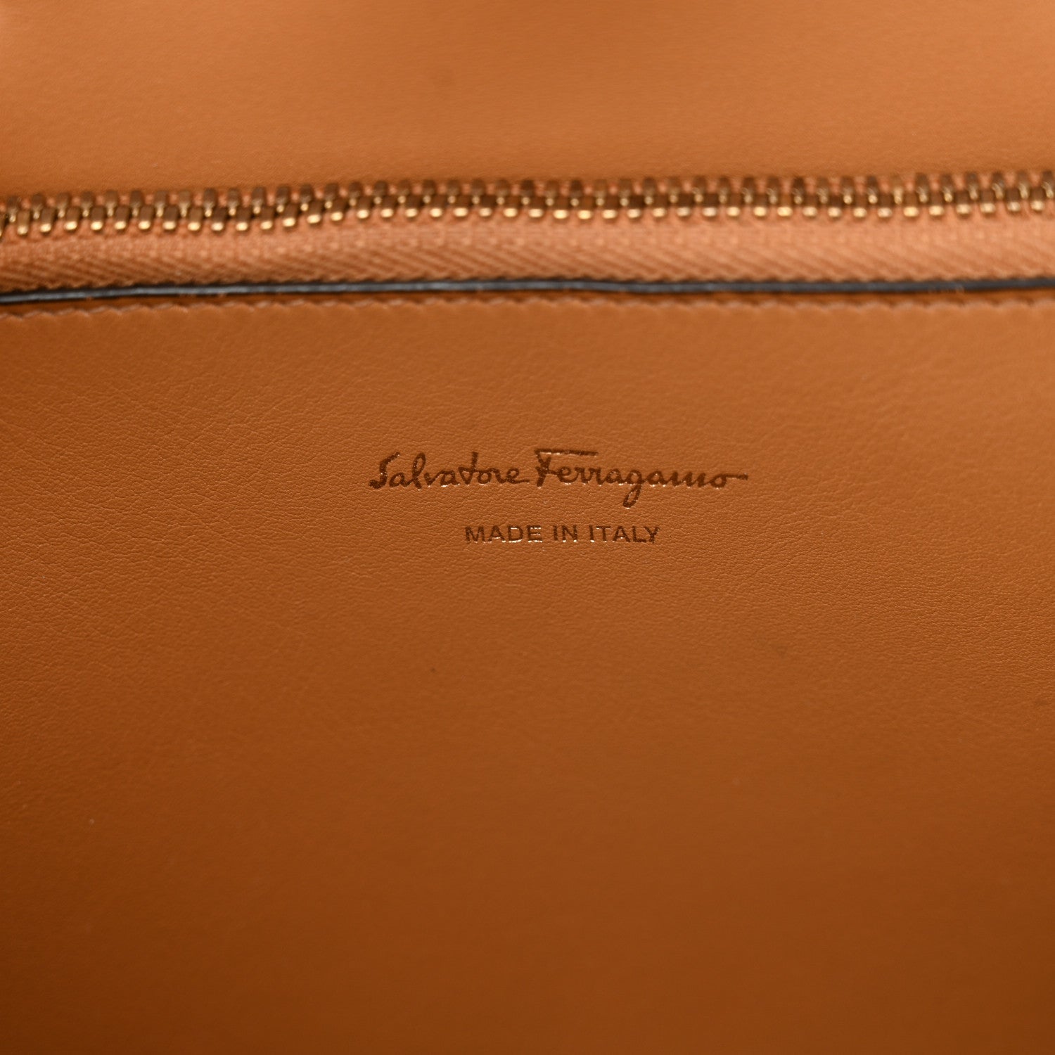 Salvatore Ferragamo Woven Calfskin Medium Studio Bag Tan 5 of 9