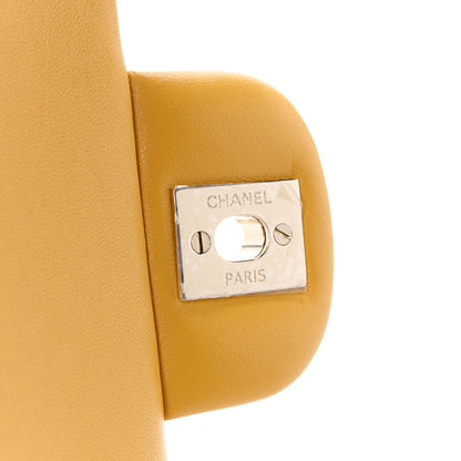 Chanel Lambskin Quilted Mini Top Handle Rectangular Flap Yellow 7 of 12