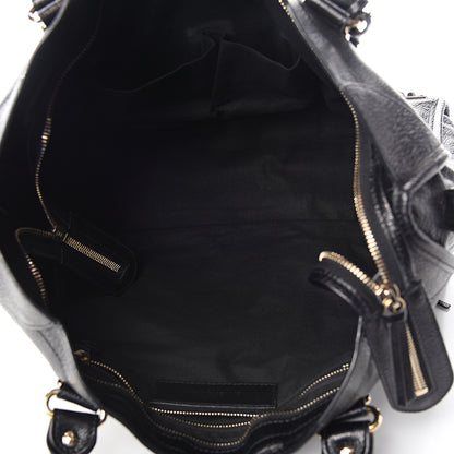 Balenciaga Chevre Gold Metallic Edge Hardware City Black 4 of 10
