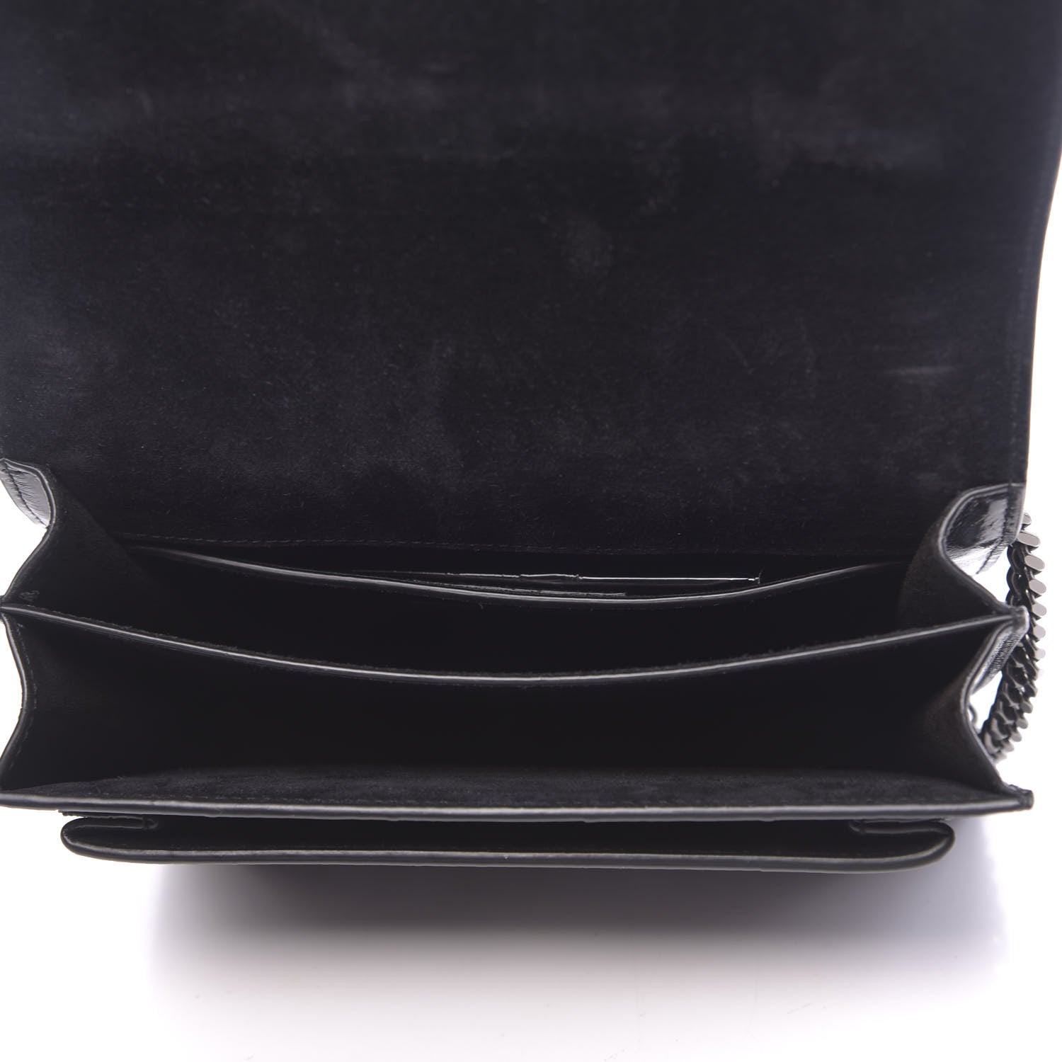 Saint Laurent Glossy Eelskin Medium Monogram Sunset Black 5 of 10