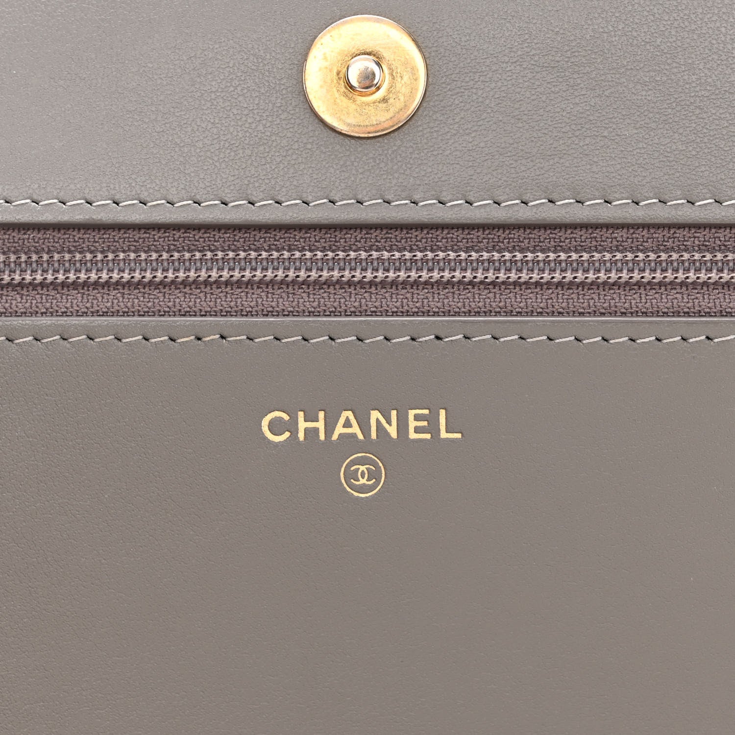 Chanel Caviar Quilted Boy Wallet On Chain WOC Grey 6 of 13