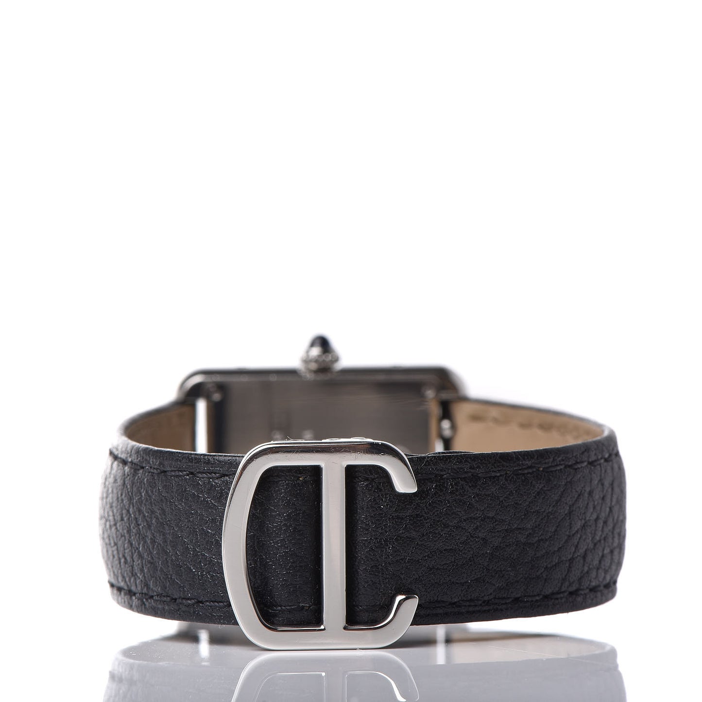 Stainless Steel Calfskin 24mm Tank Solo Quartz Watch