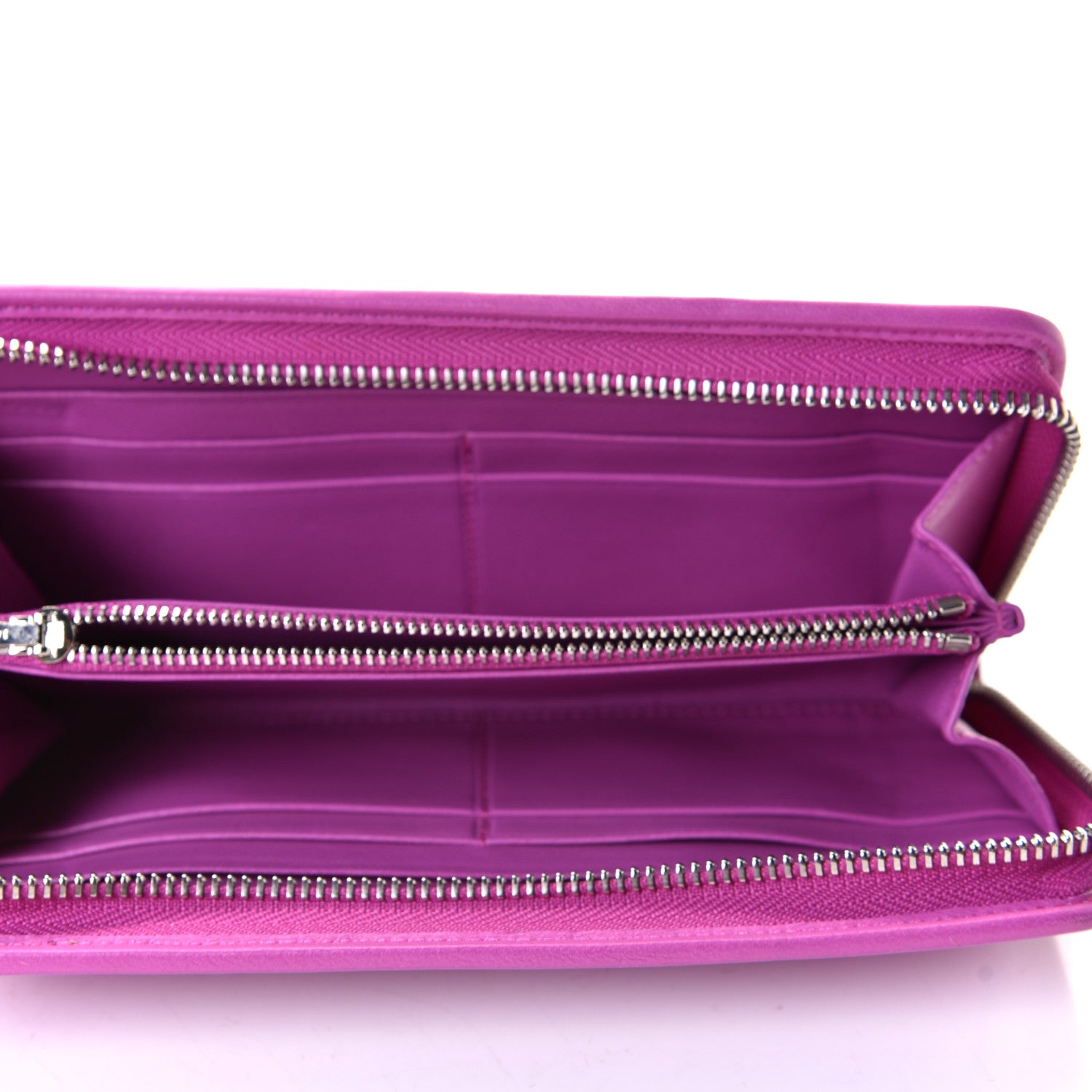 Loewe Lambskin Zip Around Wallet Magenta 4 of 4