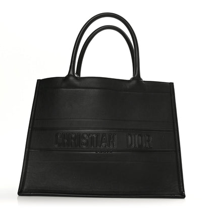 Christian Dior Calfskin Embossed Medium Book Tote Black 1 of 7
