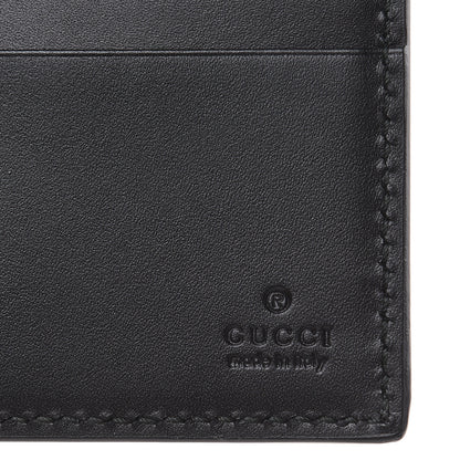 Gucci Calfskin GucciGhost Print Bi-Fold Wallet Black New Acquamarine 6 of 8