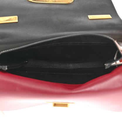 Valentino Garavani Buffalo Smooth Calfskin Small VRing Shoulder Bag Rose Cannelle White Cerise 5 of 11