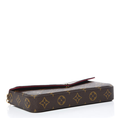Louis Vuitton Monogram Pochette Felicie Chain Wallet Fuchsia 6 of 14