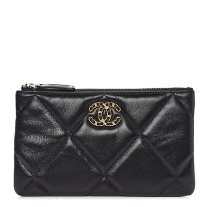 Chanel Goatskin Quilted 19 Cosmetic Case Black 1 of 7