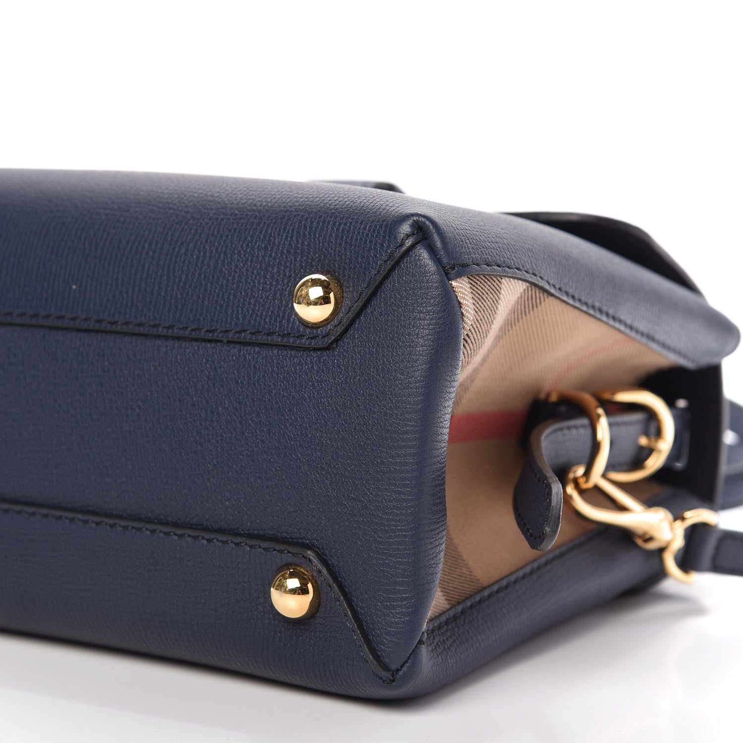 Burberry Derby Calfskin House Check Small Camberley Ink Blue 7 of 10