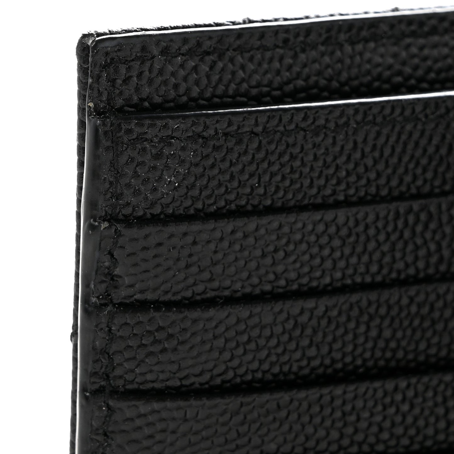 Grain De Poudre Matelasse Chevron Monogram Zipped Two-Part Wallet Black
