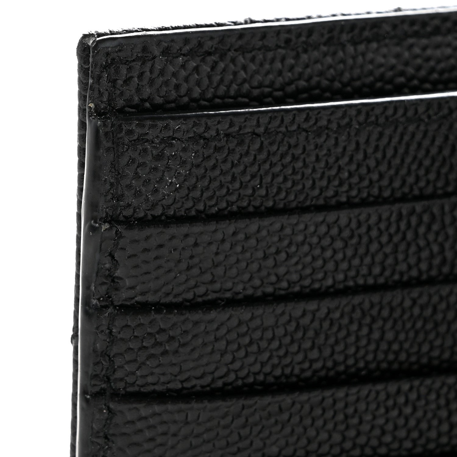 Saint Laurent Grain De Poudre Matelasse Chevron Monogram Zipped Two-Part Wallet Black 8 of 11