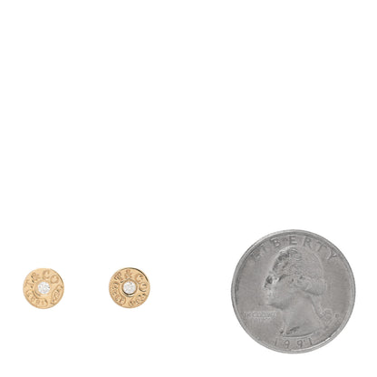 Tiffany 18K Yellow Gold Diamond 1837 Circle Earrings 2 of 4