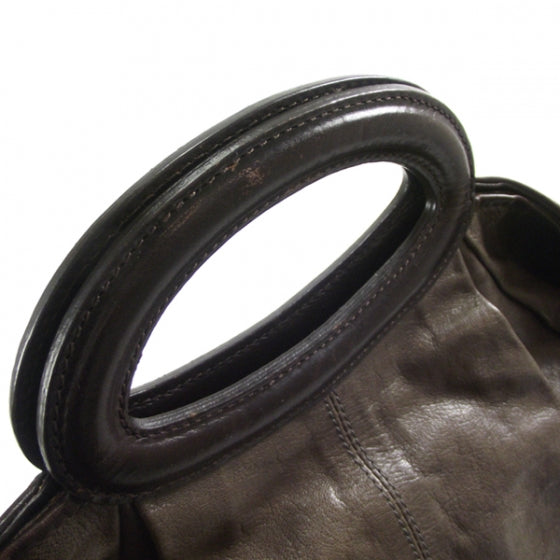MARNILeatherBalloonMessengerBrown