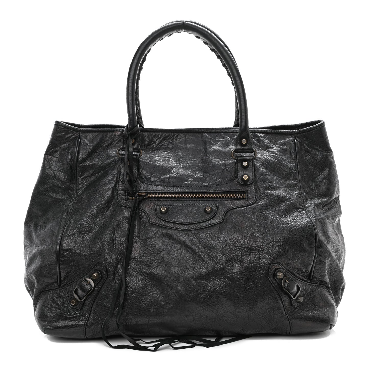 Agneau Classic Hardware Large Sunday Tote Black