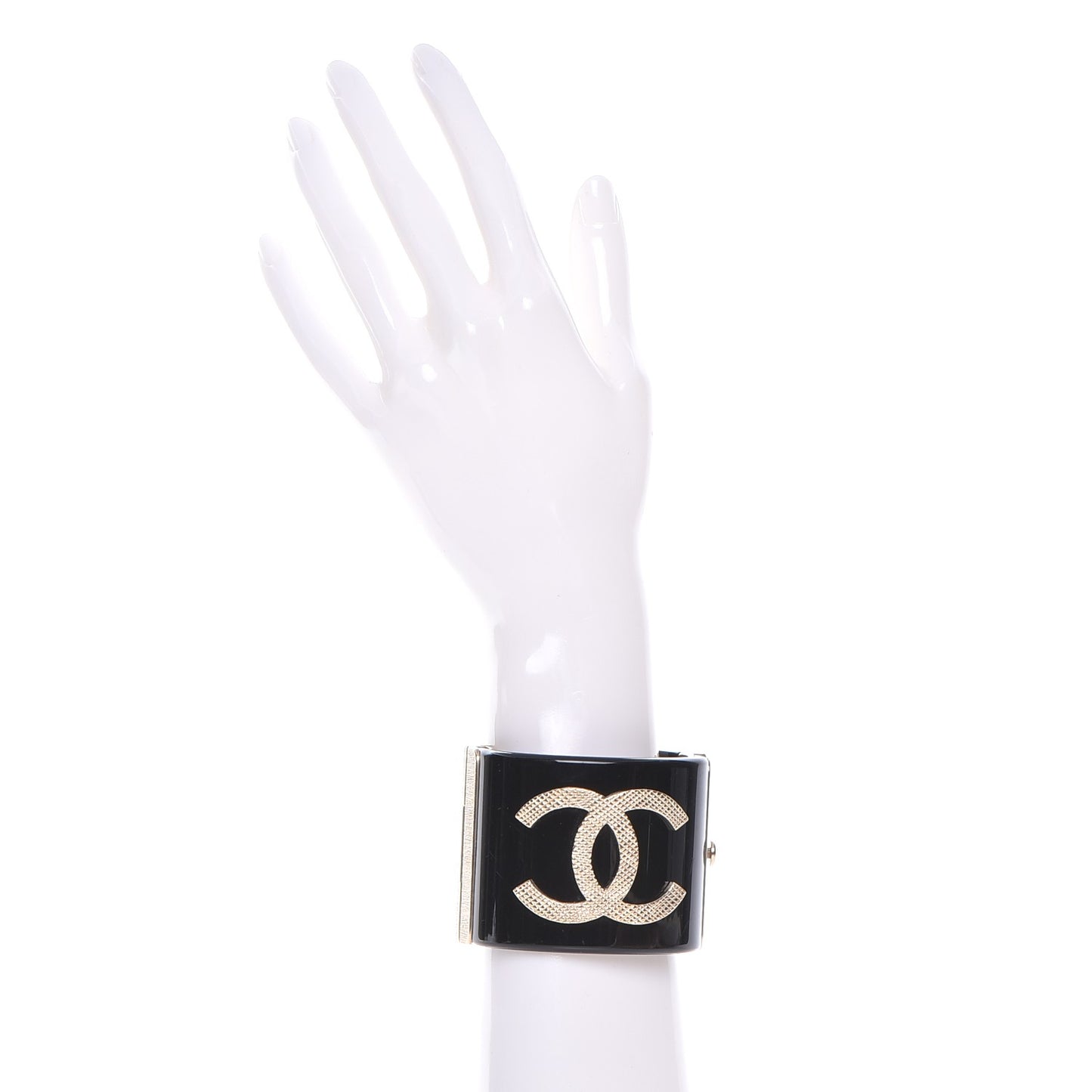 Resin Quilted CC Cuff Black Gold