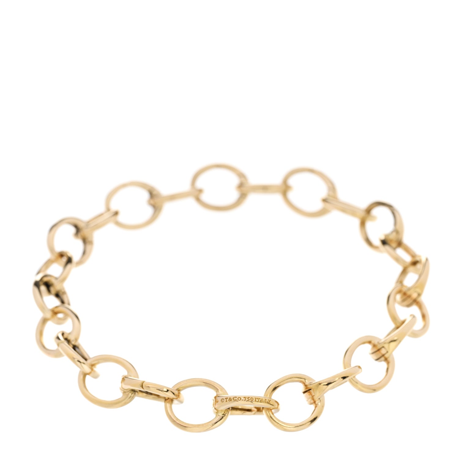Tiffany 18K Yellow Gold Clasping Link Bracelet 2 of 4