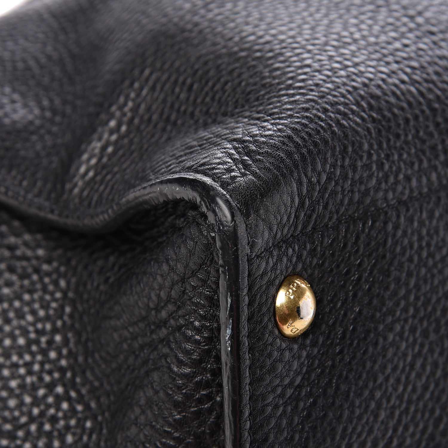 Prada Vitello Daino Tote Black 10 of 13