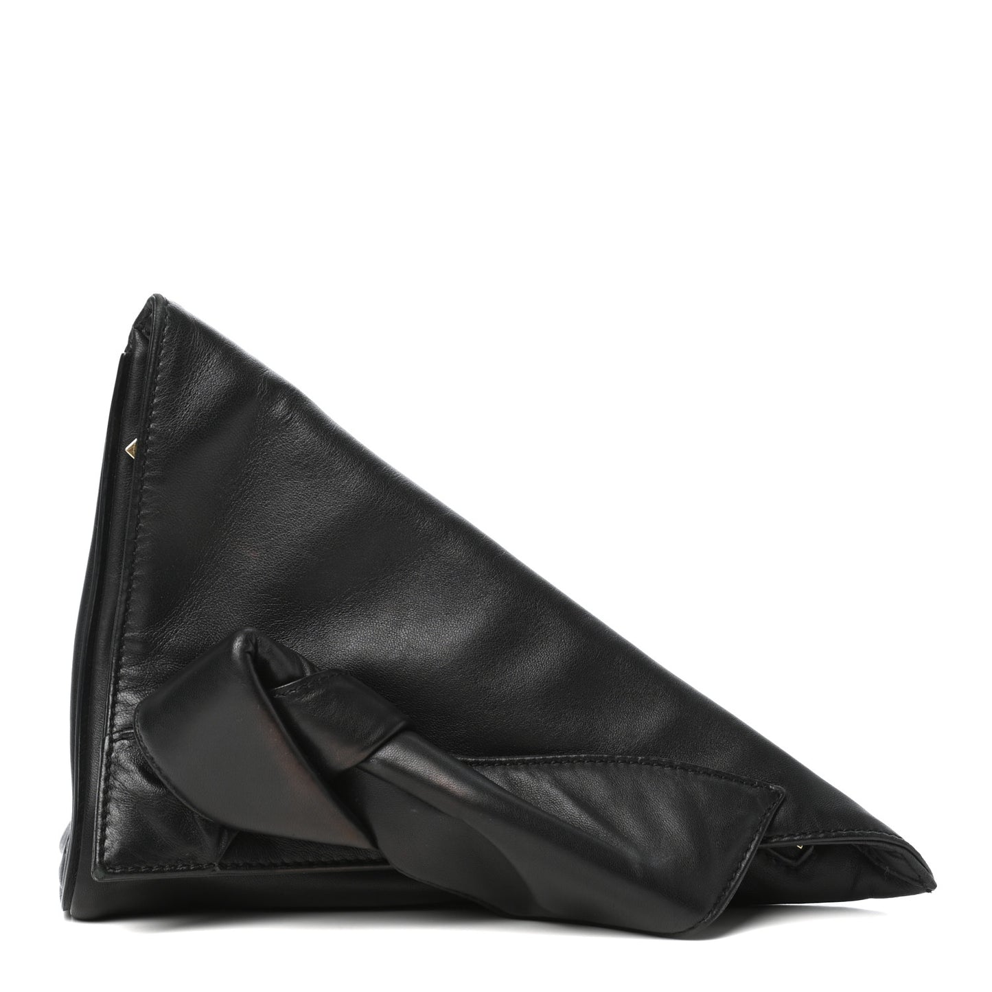 Nappa Wedge Clutch Black