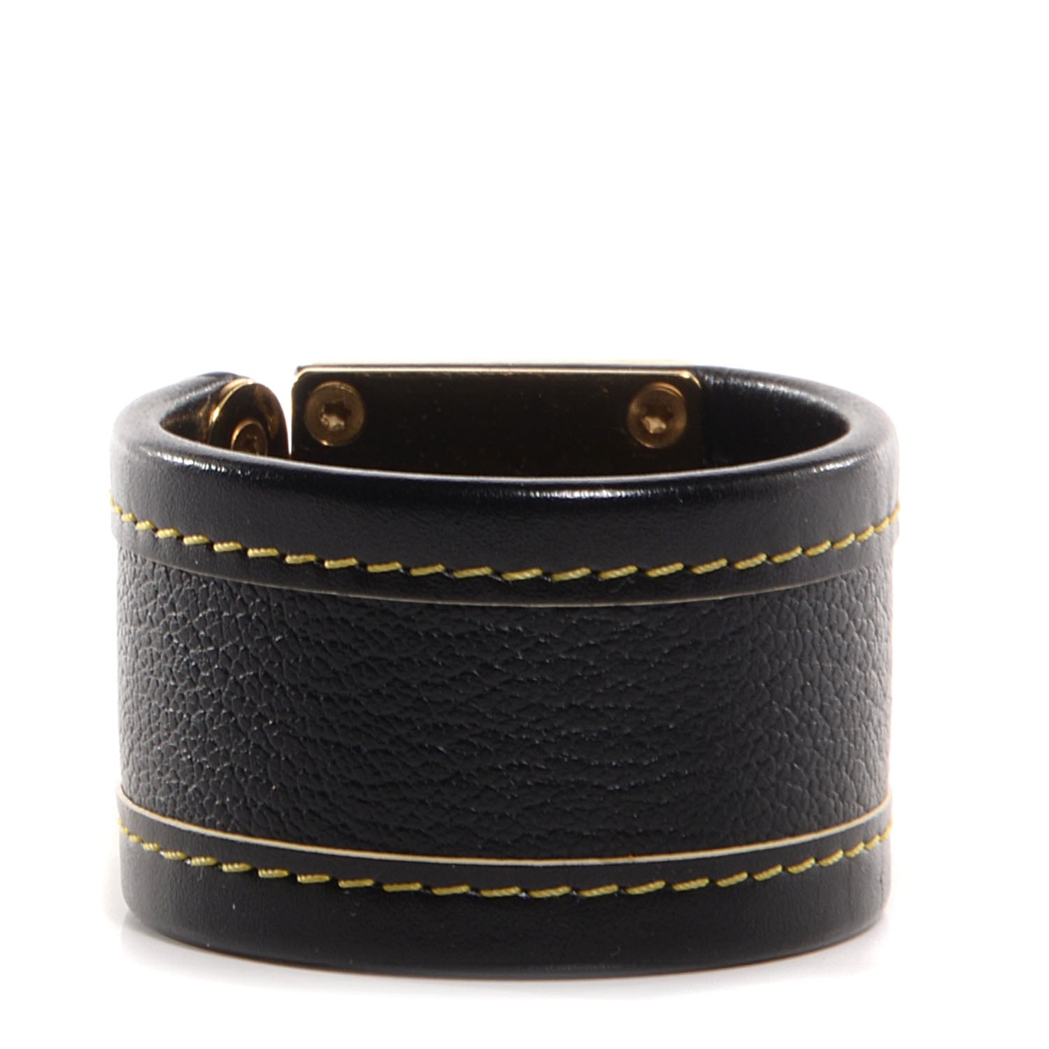 Louis Vuitton Chèvre Suhali S Lock Bracelet Small Black 4 of 7