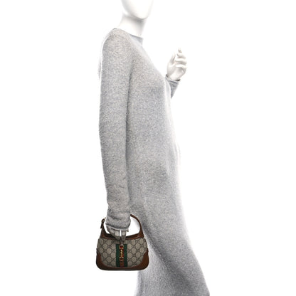 Gucci GG Supreme Monogram Azalea Calfskin Web Mini Jackie 1961 Hobo Beige Ebony Brown Sugar 2 of 10