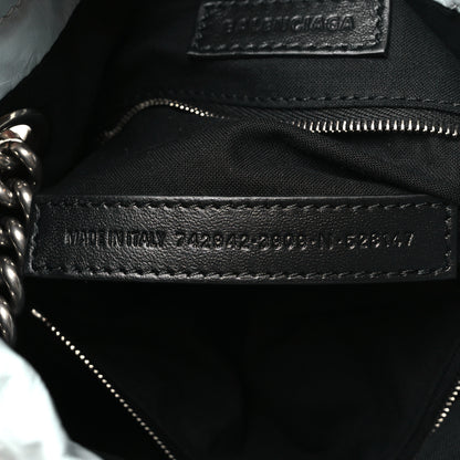 Balenciaga Crushed Calfskin Quilted Crush Small Tote Bag Light Blue 7 of 11