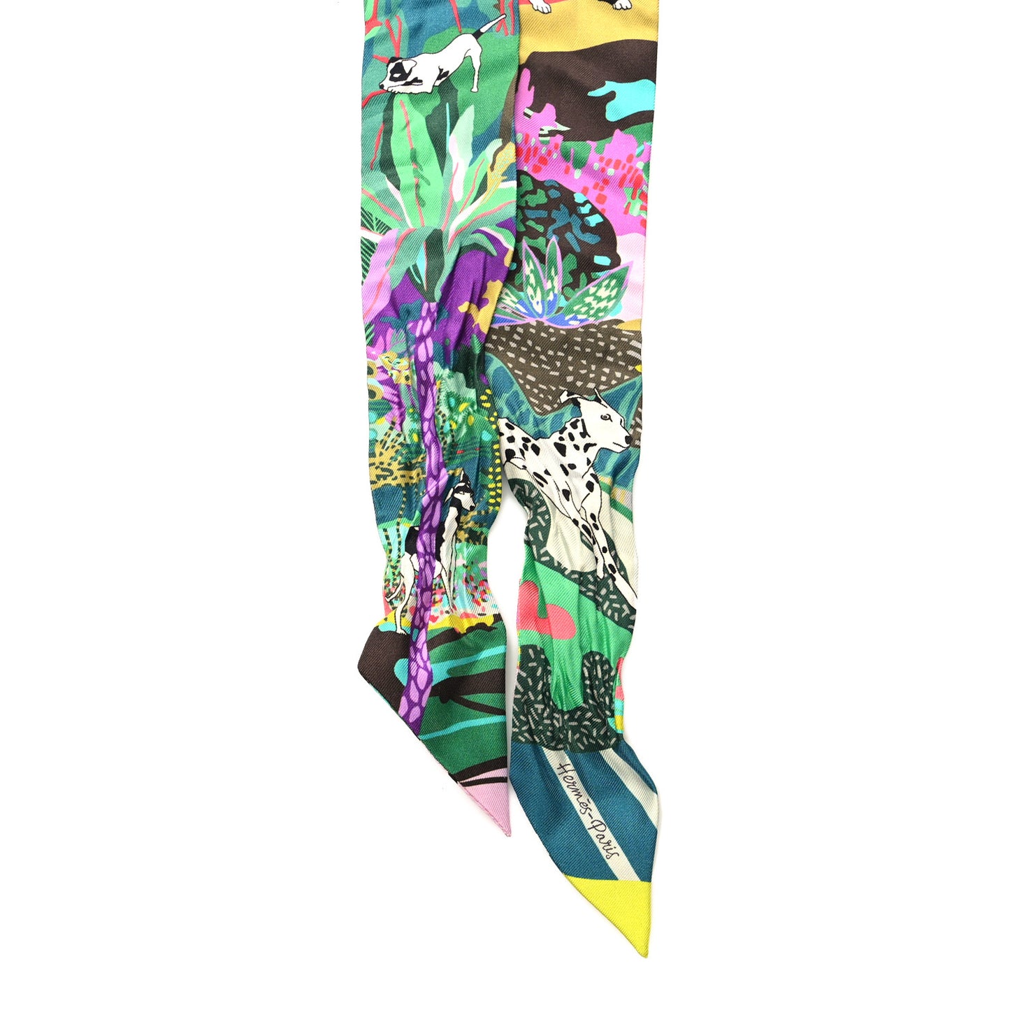 Silk En Liberte Twilly Vert Cyclamen Multicolor