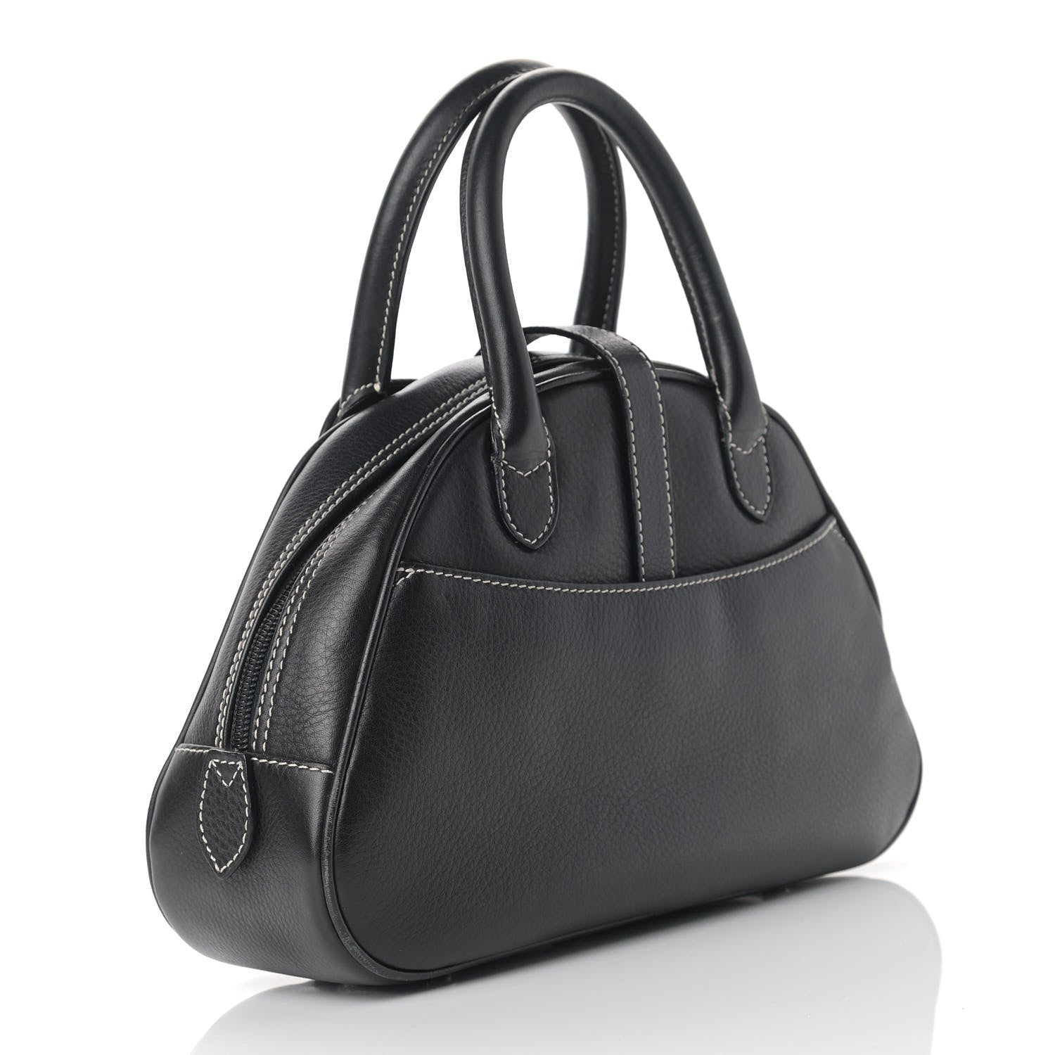 Christian Dior Calfskin Saddle Bowler Black 3 of 13