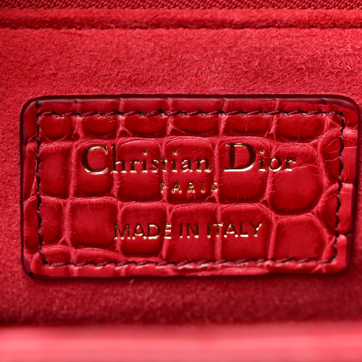 Christian Dior Alligator Gradient Medium Lady Dior Red 1840358
