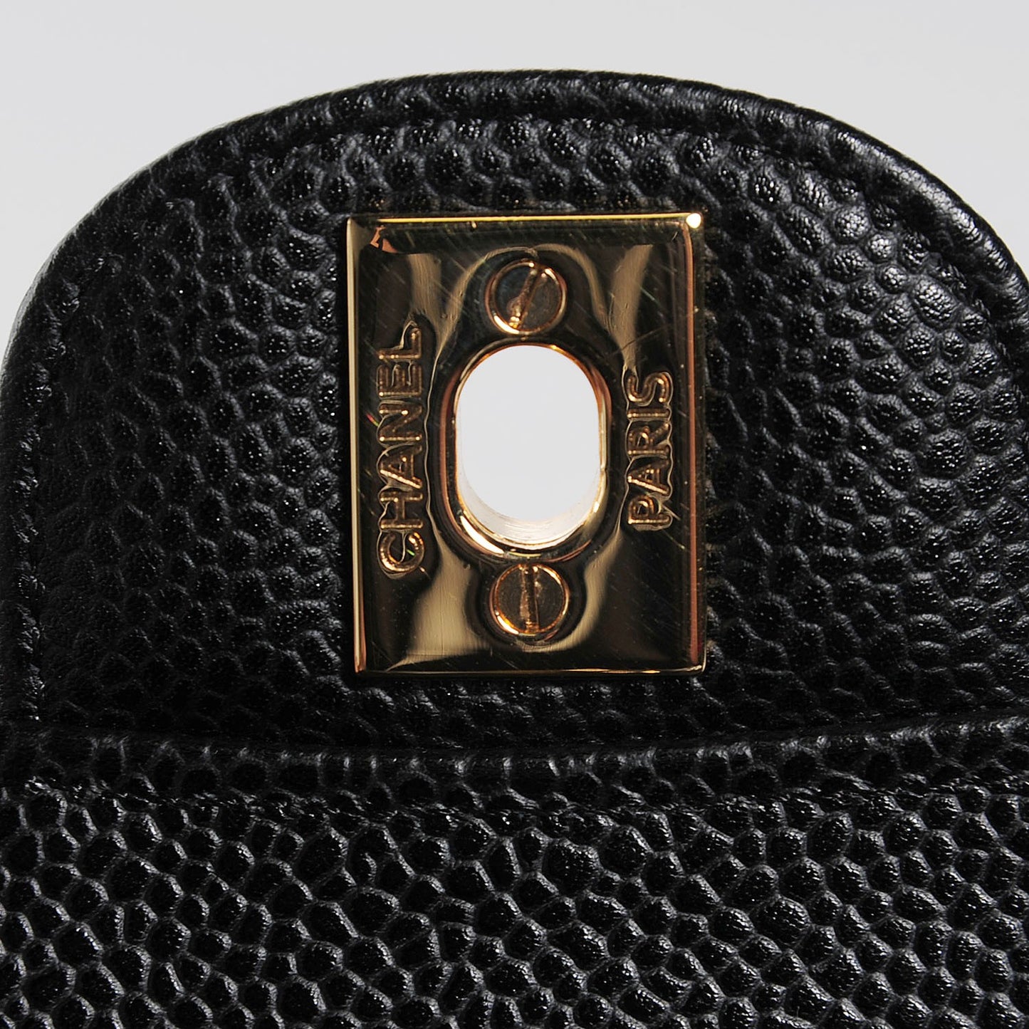 Caviar Quilted Small Double Flap Black