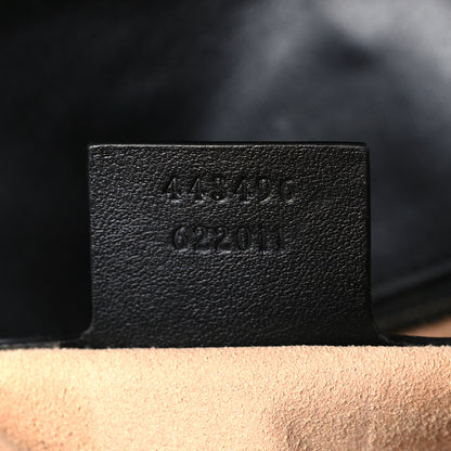 Gucci Calfskin Matelasse Medium GG Marmont Shoulder Bag Black 7 of 9